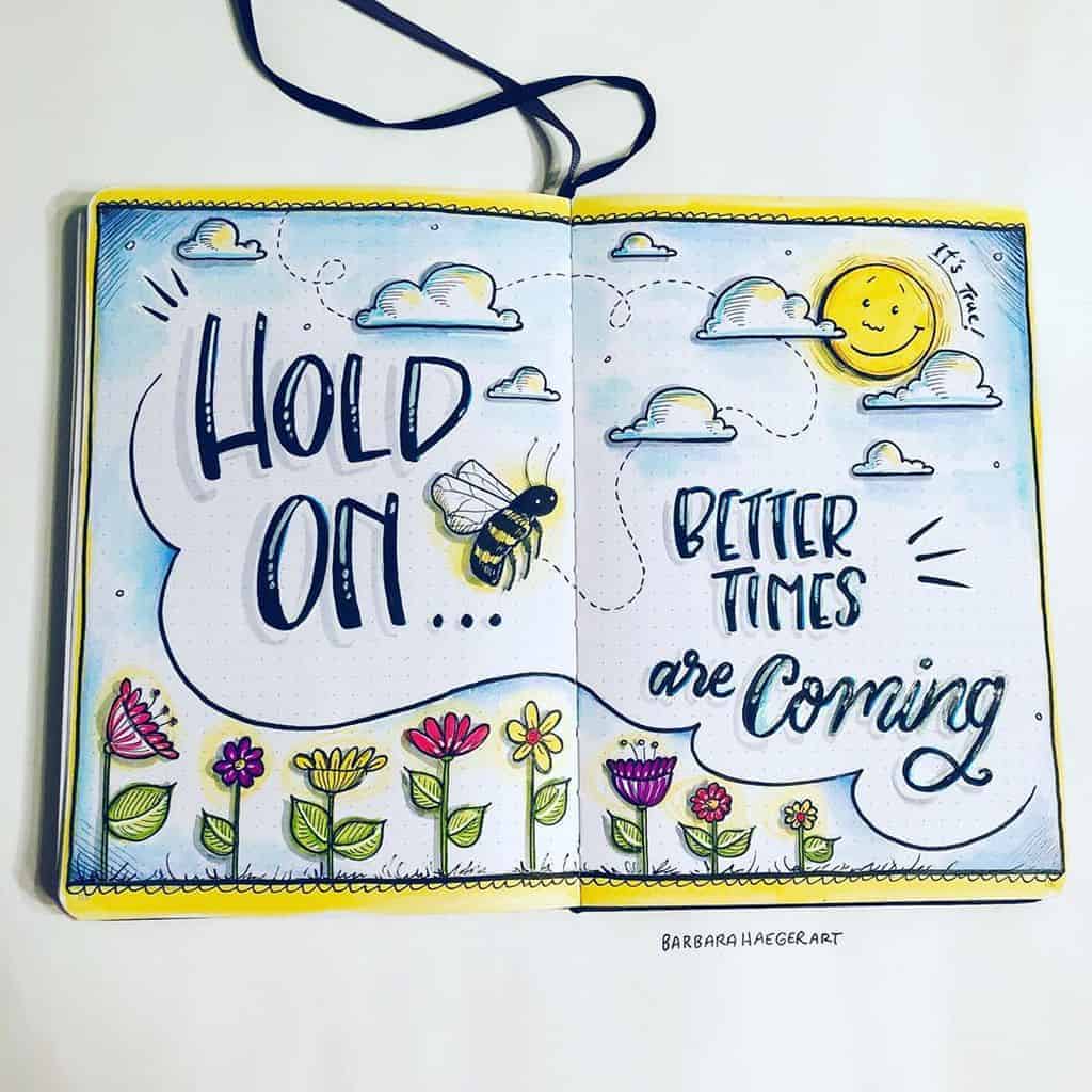 Bullet Journal Quote Page by @barbarahaegerart | Masha Plans
