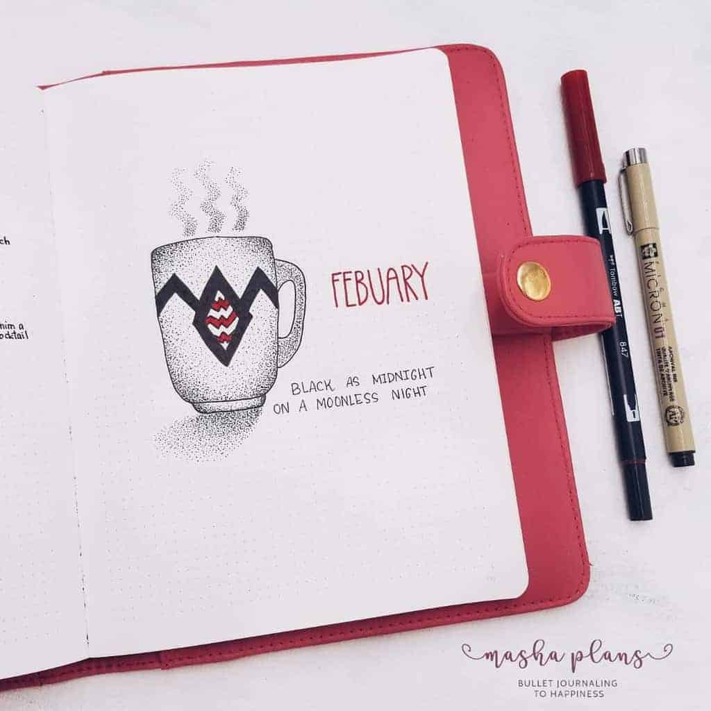 Twin Peaks Bullet Journal Theme Inspiration - cover page | Masha Plans