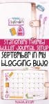 September Bullet Journal Setup In My Blogging Journal | Masha Plans