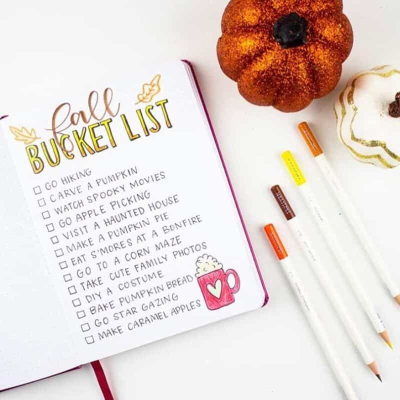 31 Fall Bucket List Ideas and Bullet Journal Inspirations | Masha Plans
