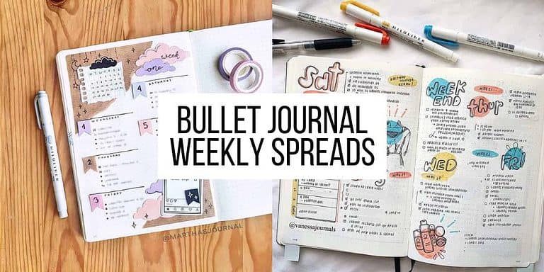 65 Gorgeous Bullet Journal Weekly Spreads To Try Right Now