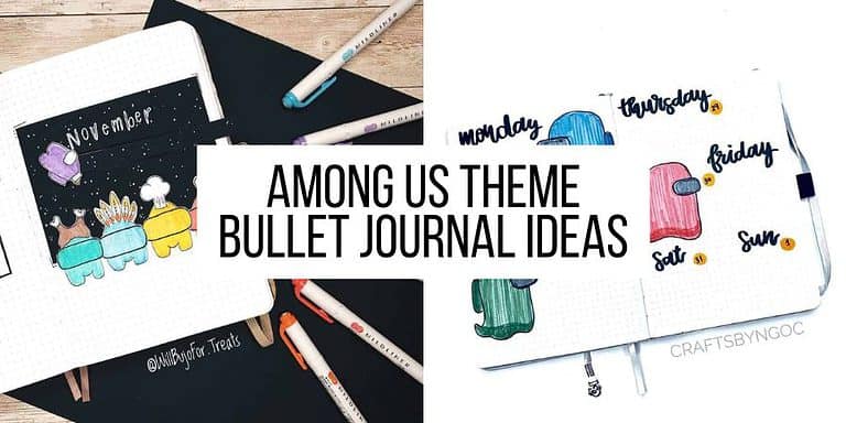 Among Us Themed Bullet Journal Inspirations