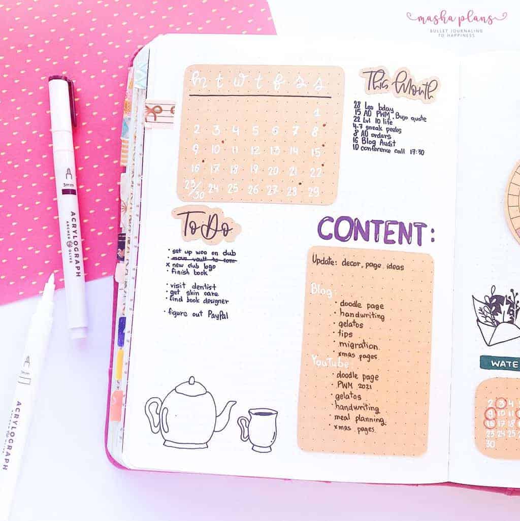 How to Use Bullet Journal Stamps to Spice Up Your Page - Planning