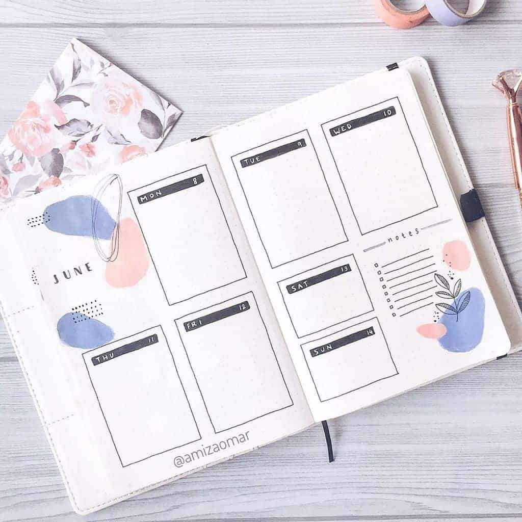 Bullet Journal Weekly Log by @amizaomar | Masha Plans