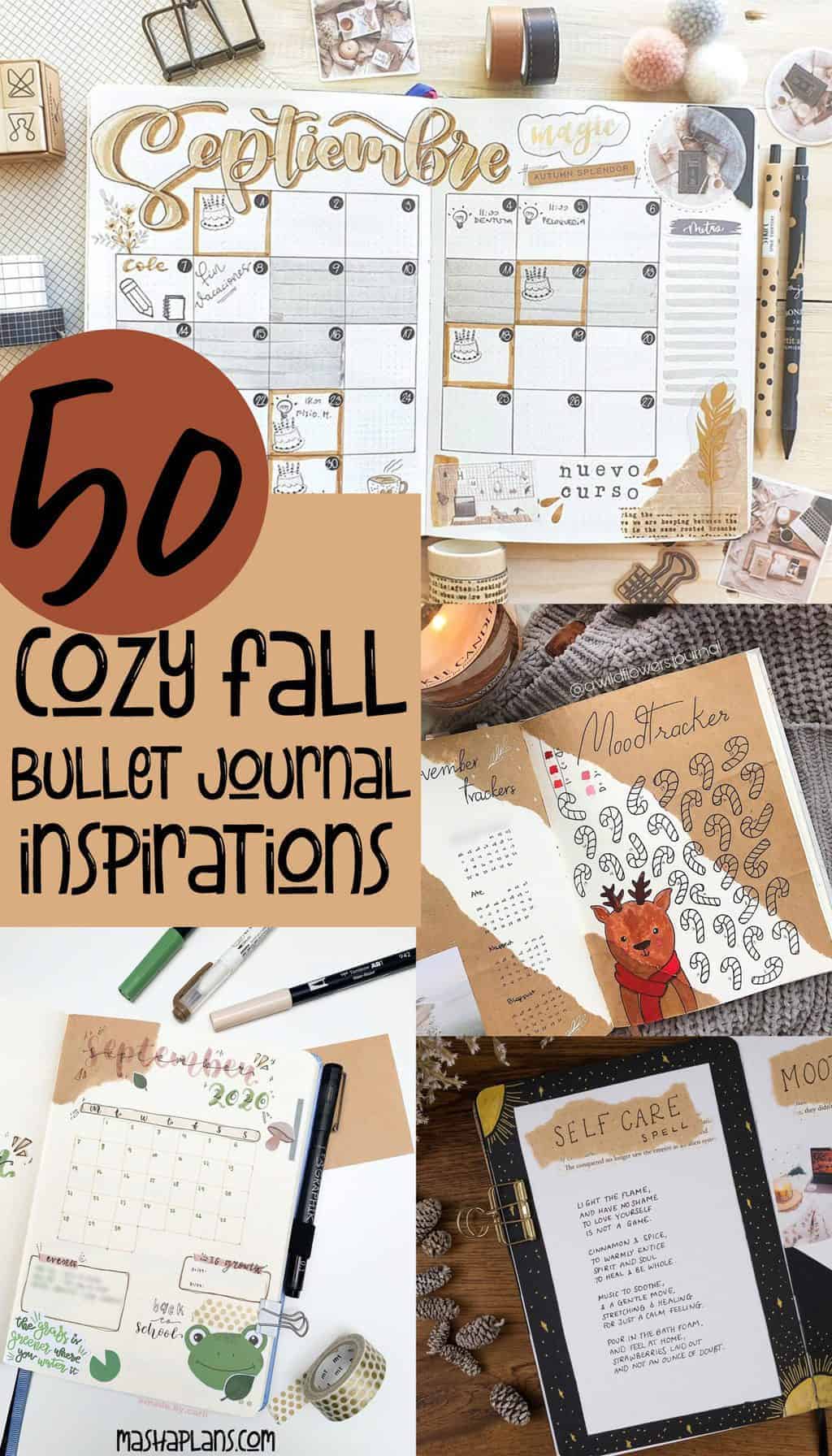 Traveler Notebook Cozy Brown Fall Autumn Themed Journal Printable Image Stickers for Bullet Journal Planners