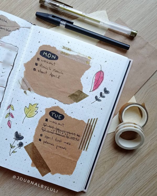 Cozy Fall Bullet Journal Inspirations With Kraft Paper | Masha Plans