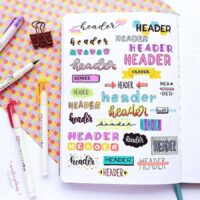 Easy And Fun Header Ideas For Cute Notes | Masha Plans