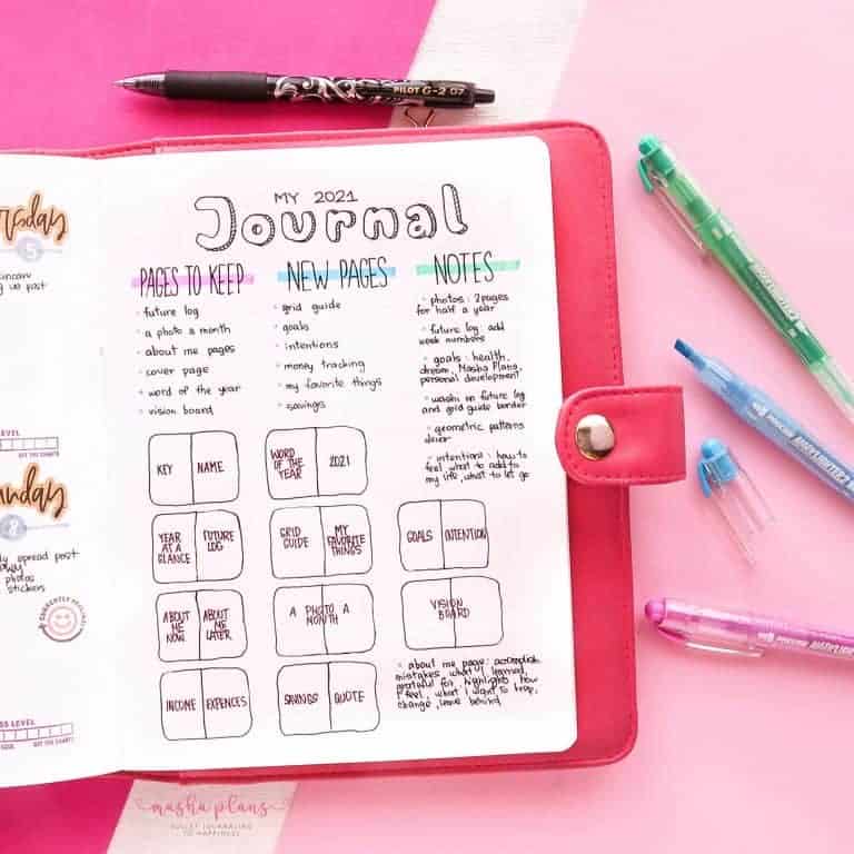 How To Migrate To Your New Bullet Journal | Masha Plans