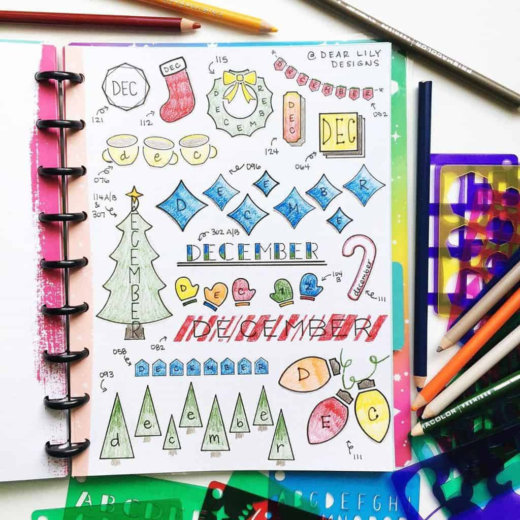 Bullet Journal Headers, ideas by @dearlilydesigns | Masha Plans