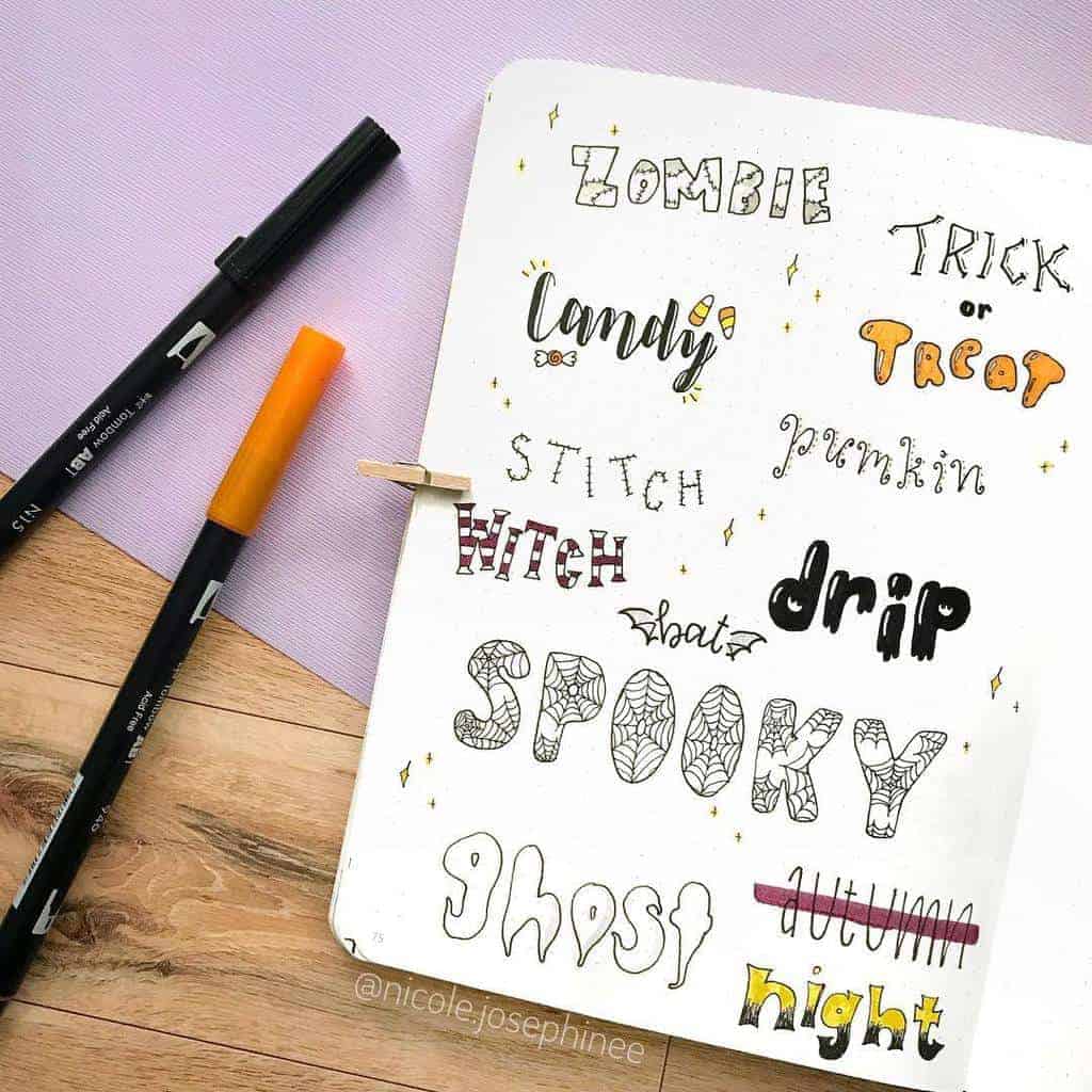 Bullet Journal Headers, ideas by @nicole.josephinee | Masha Plans