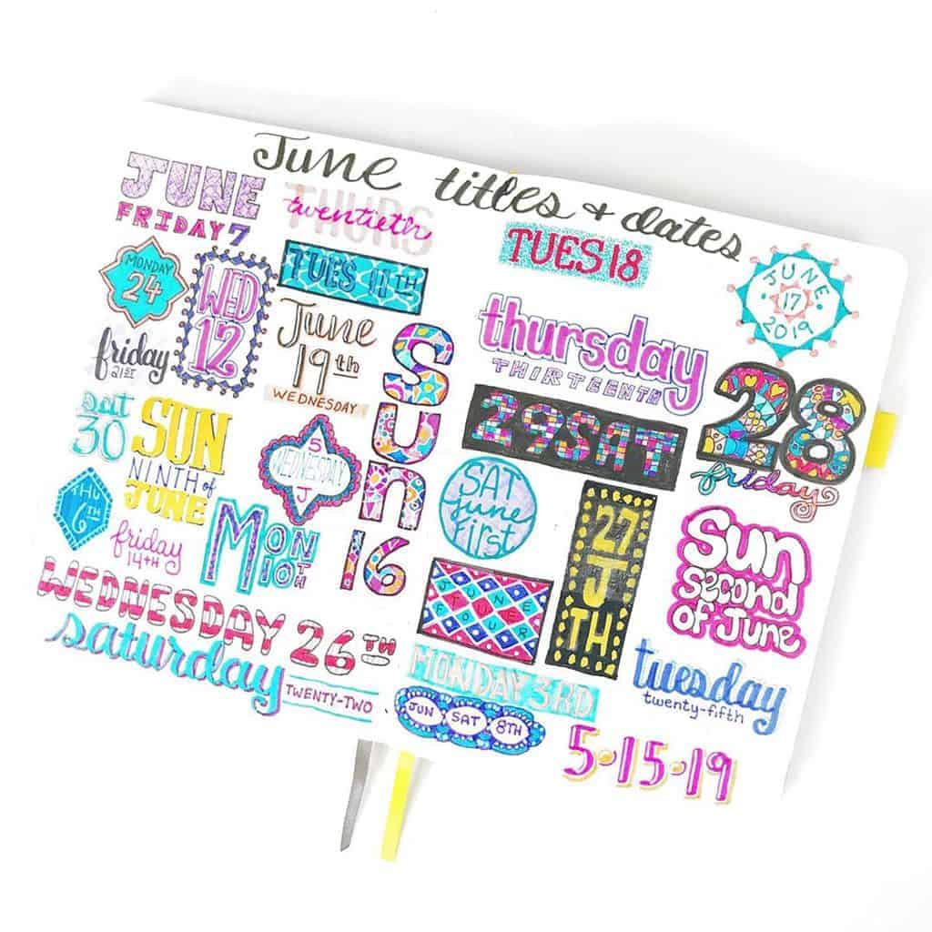 Bullet Journal Headers, ideas by @quietcollections | Masha Plans