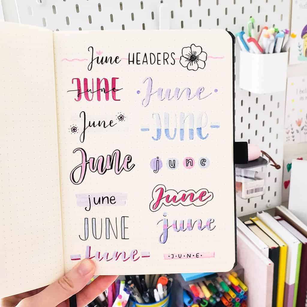 Bullet Journal Headers, ideas by @seed_successful_you | Masha Plans