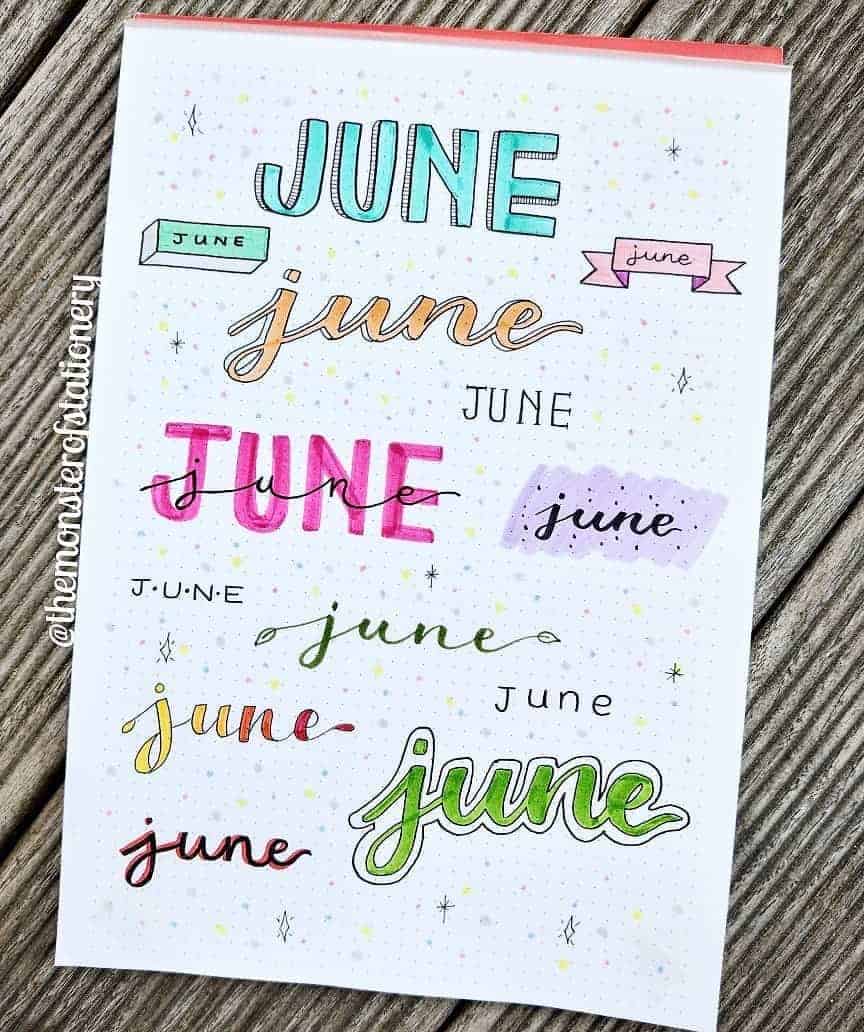 Bullet Journal Headers, ideas by @themonsterofstationery | Masha Plans