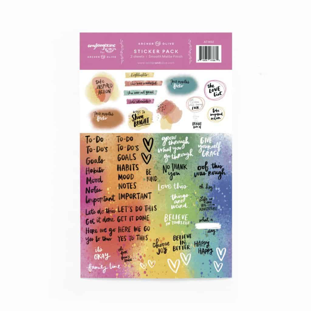 Archer & Olive / Amy Tangerine 2021 Planner, free stickers | Masha Plans