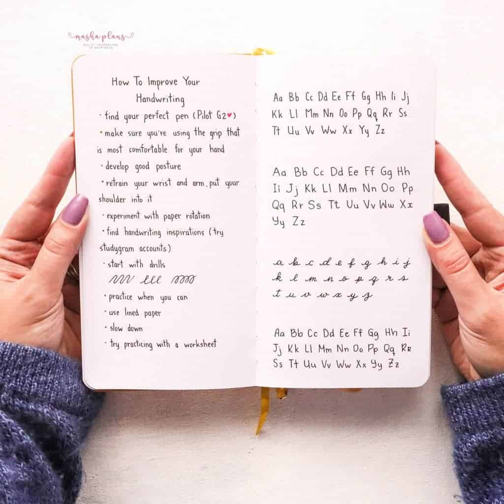 Simple Tricks To Improve Your Handwriting | Masha Plans