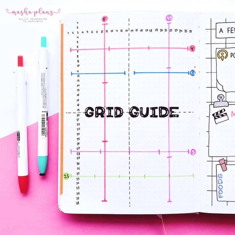 Bullet Journal Grid Spacing Guide: All You Need To Know | Masha Plans