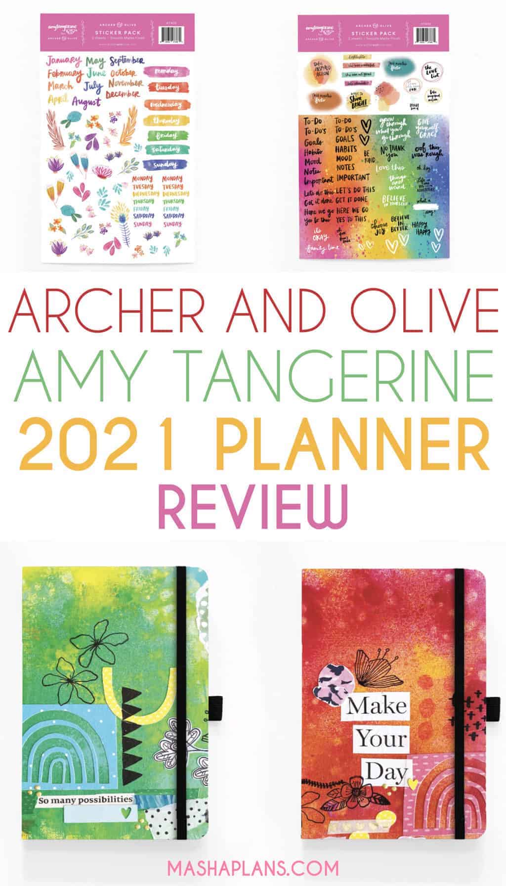 REVIEW: Amy Tangerine / Archer and Olive 2021 Planner | Masha Plans