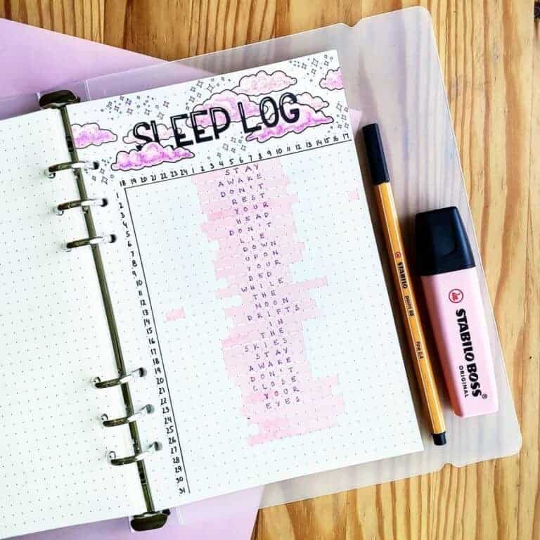 21 Adorable Bullet Journal Sleep Trackers For Better Sleep Habits