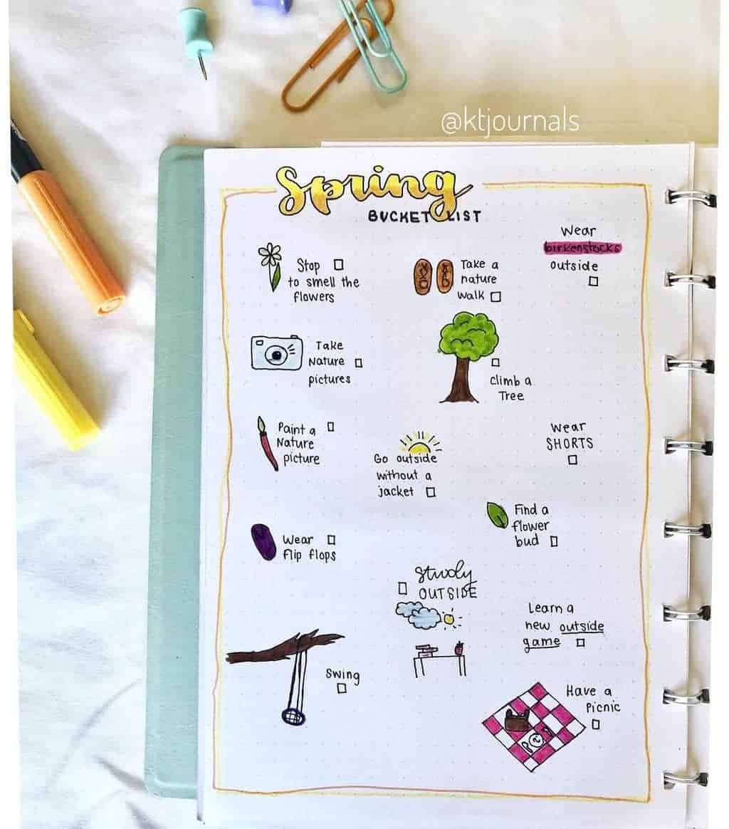 Spring Bucket List by @ktjournals | Masha Plans