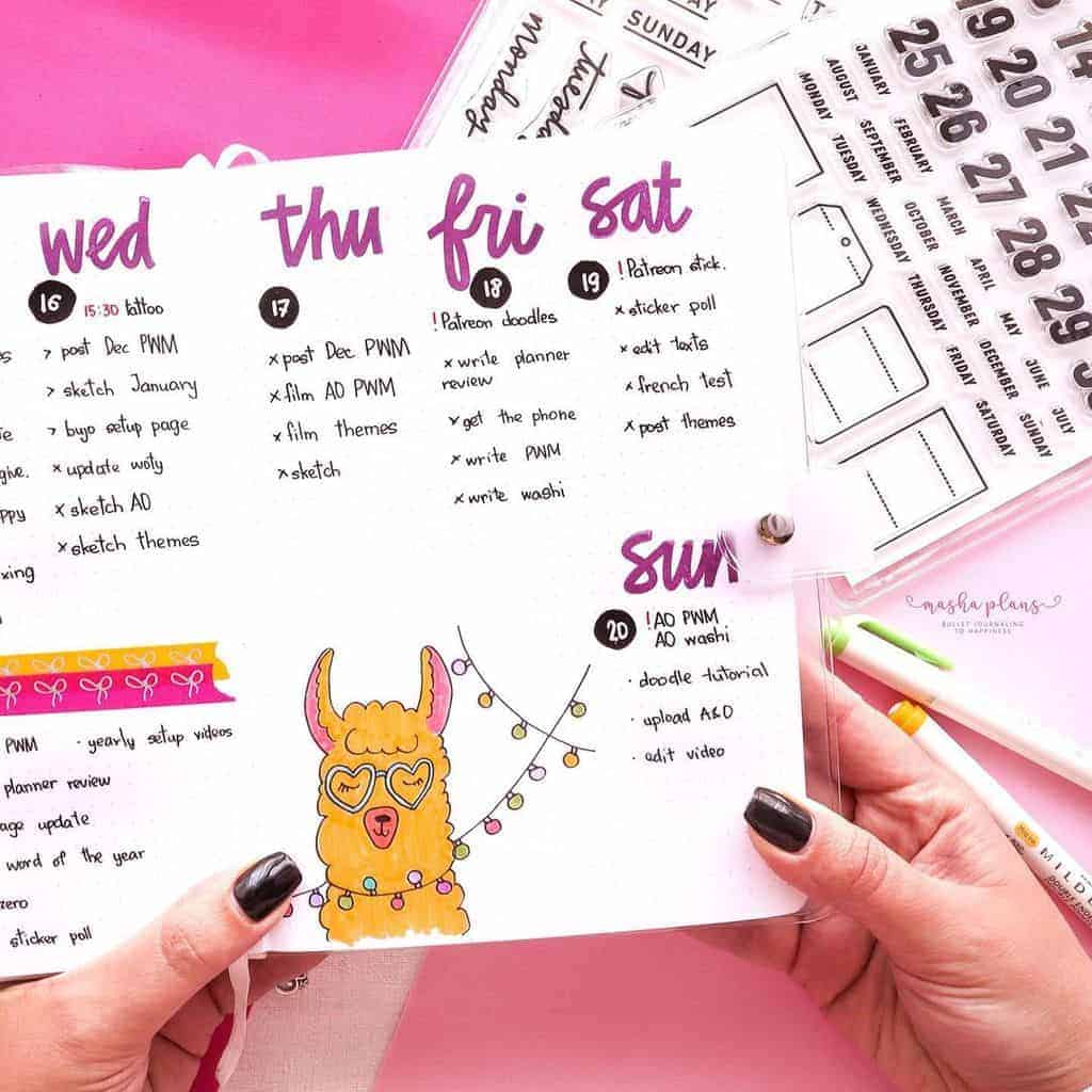 How to Use Bullet Journal Stamps to Spice Up Your Page - Planning Mindfully