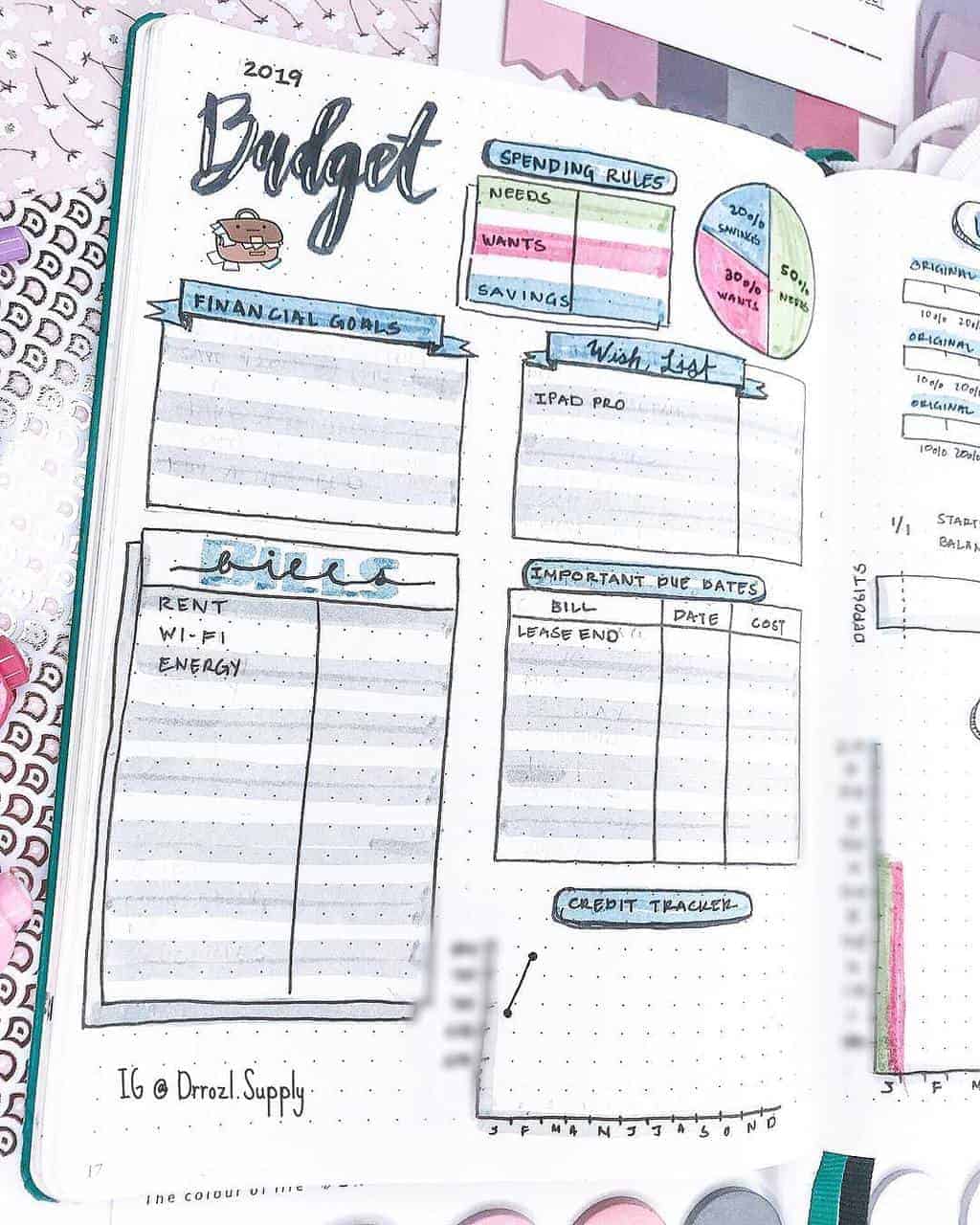 artefact-motel-averse-bullet-journal-budget-a-imprimer-arctique-positif