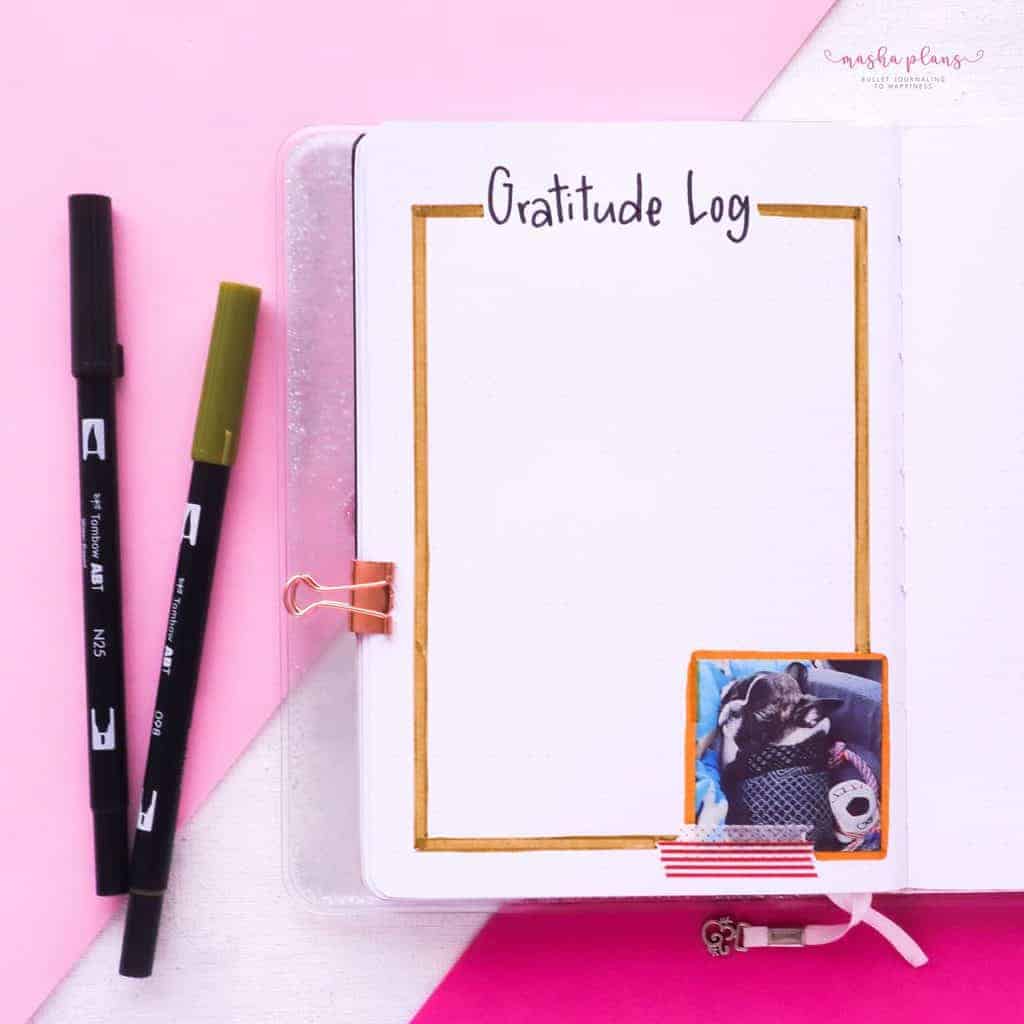 Puppie Bullet Journal Setup, April Plan With Me, gratitude log | Masha Plans