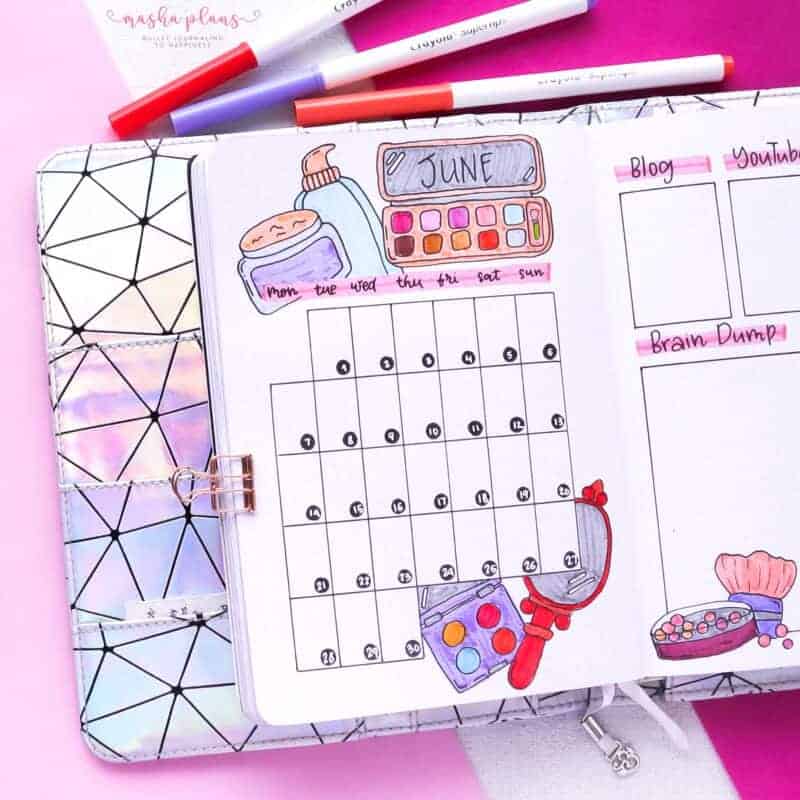 Makeup Bullet Journal Theme Inspirations Masha Plans