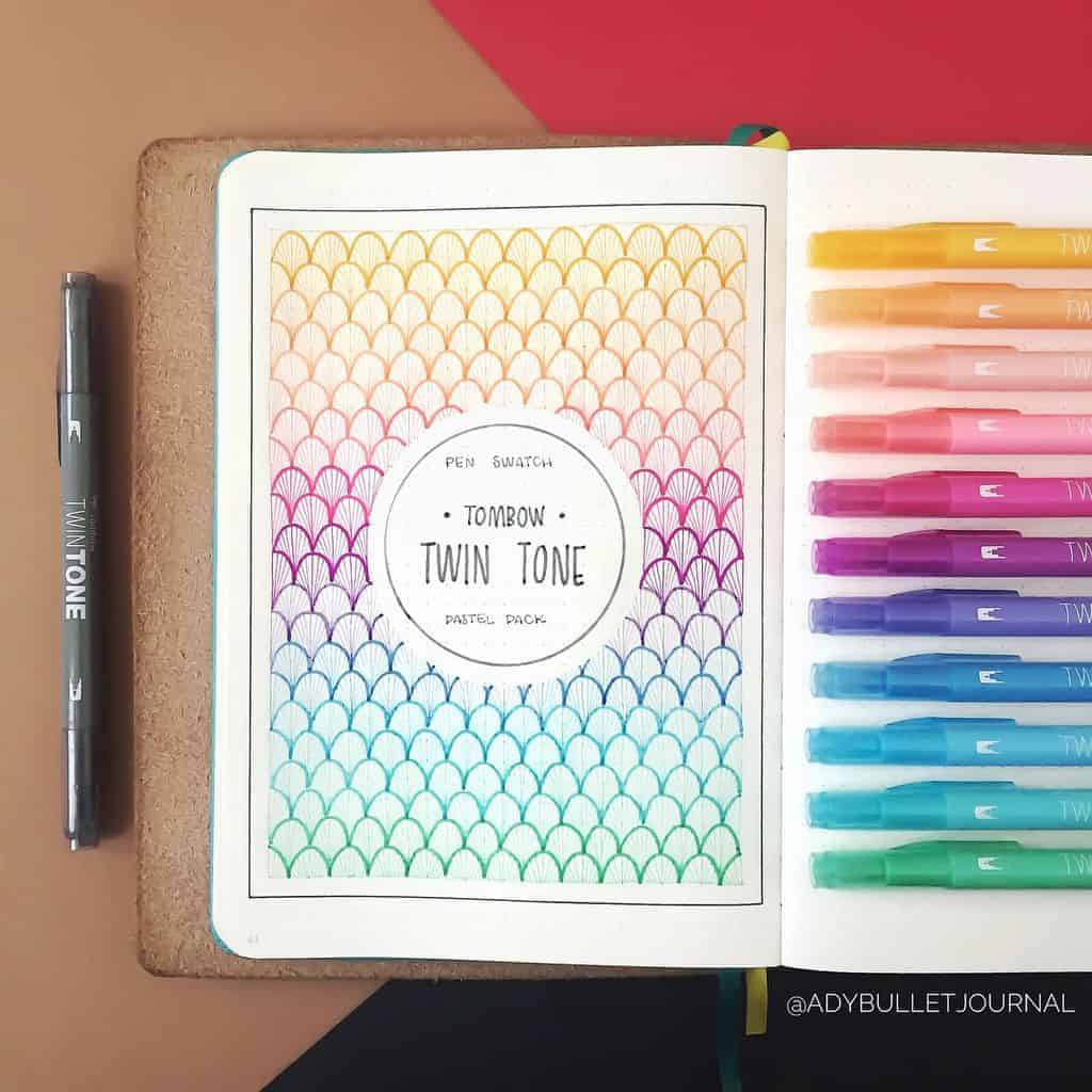 Geometric Bullet Journal Cover Page by @planwithady | Masha Plans