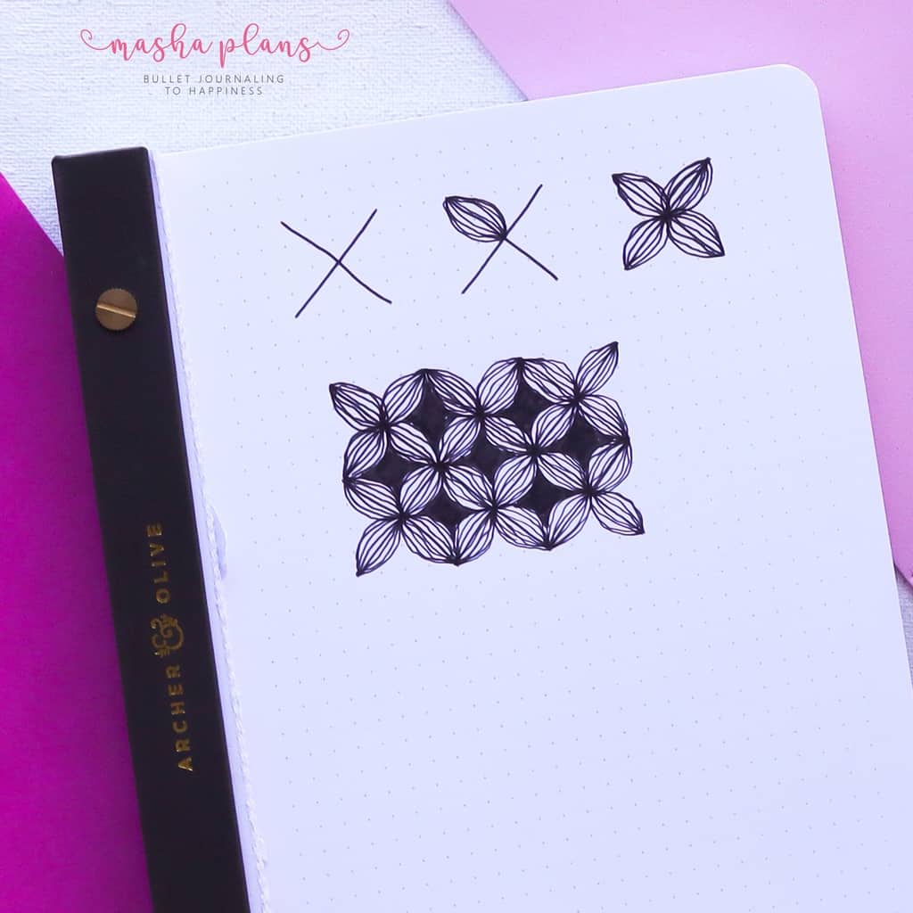 13 Simple Patterns For Your Geometric Bullet Journal Pages, Pattern 10 | Masha Plans