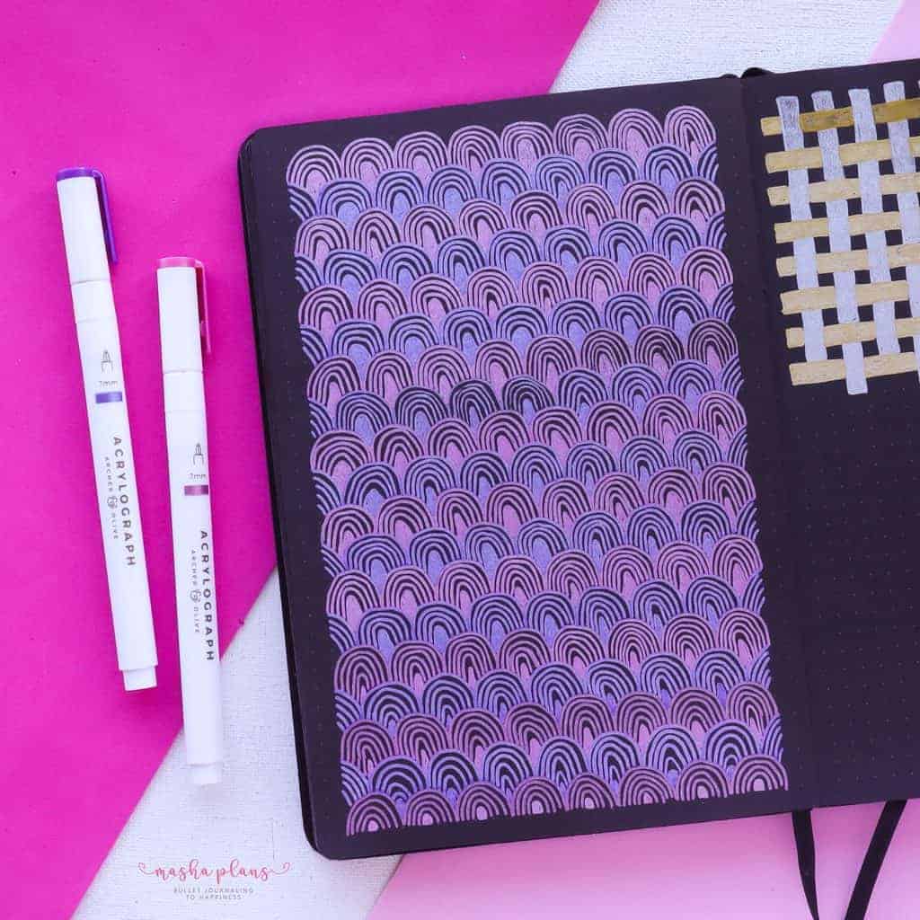 13 Simple Patterns For Your Geometric Bullet Journal Pages, Pattern 2 | Masha Plans