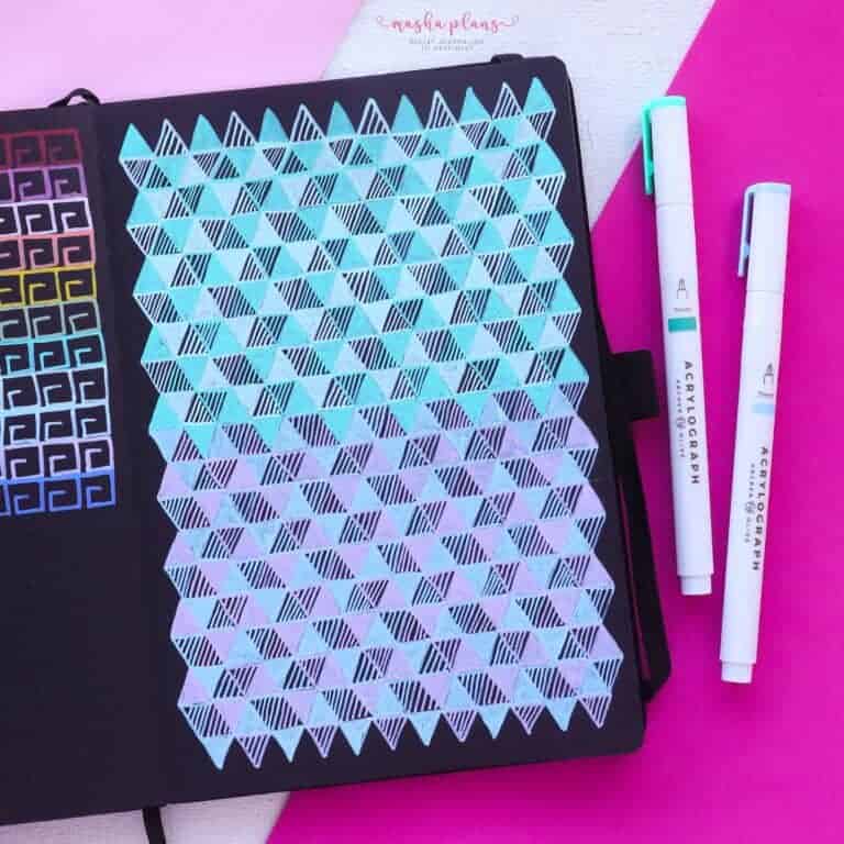 13 Simple Patterns For Your Geometric Bullet Journal Pages | Masha Plans
