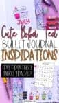 Bubble (Boba) Tea Bullet Journal Theme Inspirations | Masha Plans