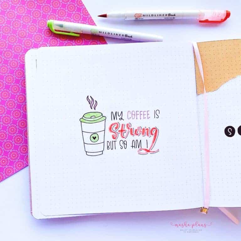 How To Create A Quote Page In Your Bullet Journal | Masha Plans