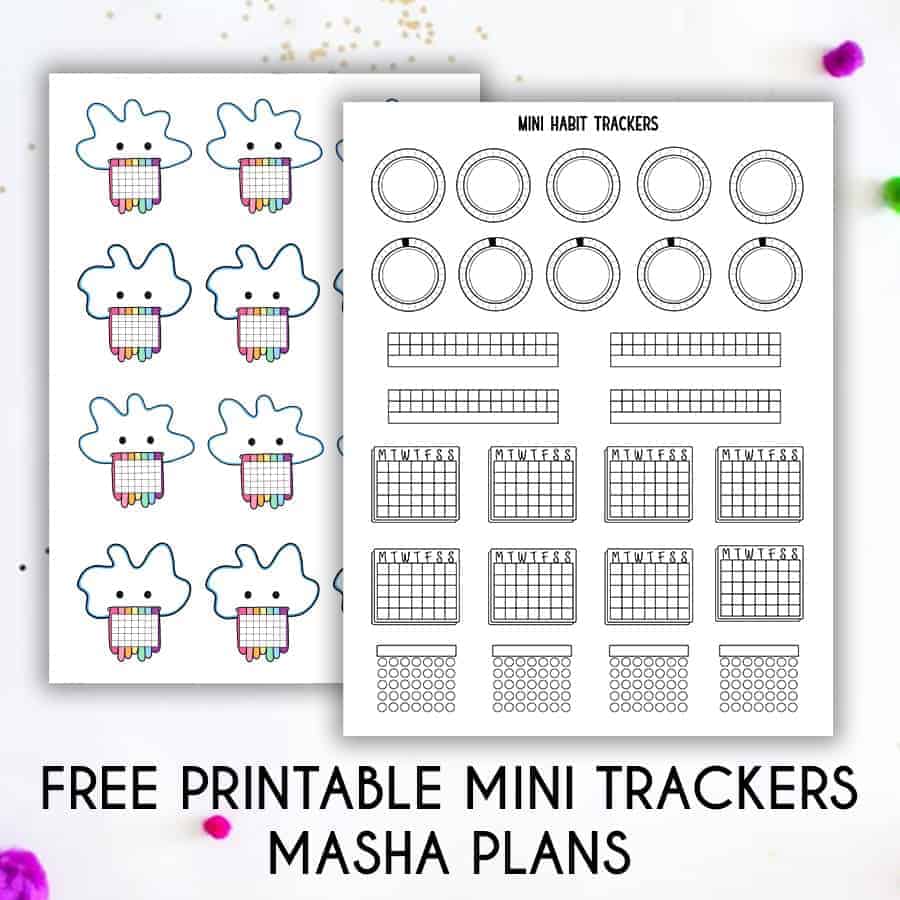 Printable Mini Habit Trackers | Masha Plans