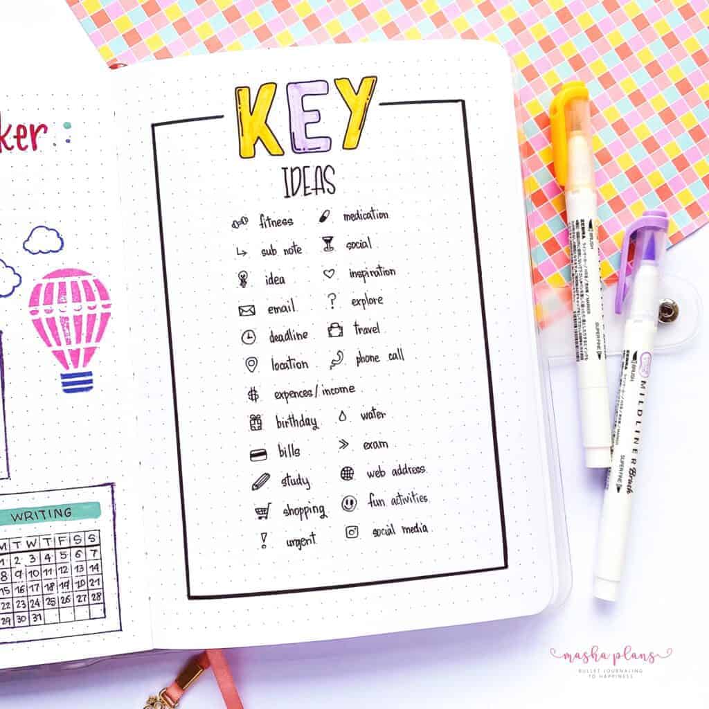 Easy bullet journal ideas for beginners