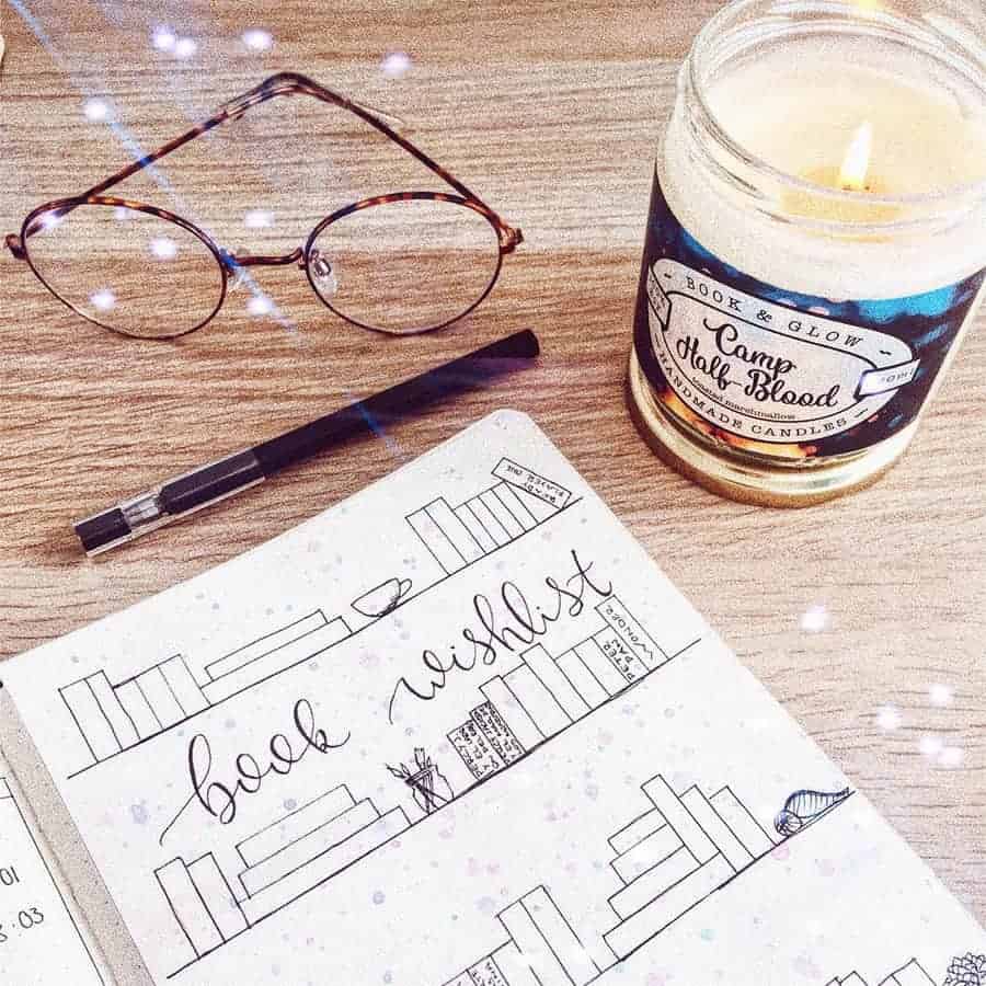 Bullet Journal Book Wish List by @moony_clau | Masha Plans