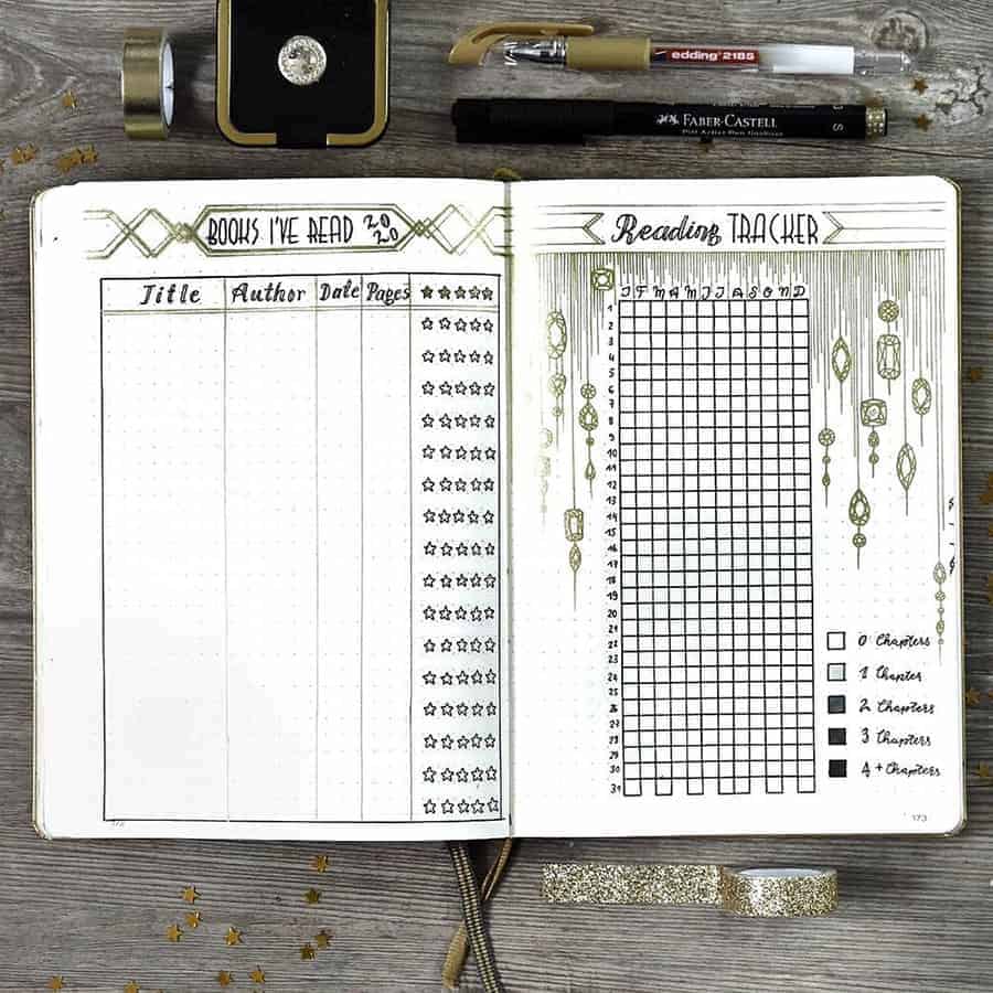 Bullet Journal Book Tracker and Reading Tracker by @cho.journals | Masha Plans