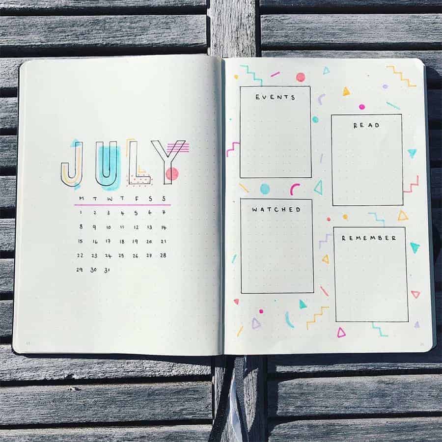 Bullet Journal Monthly Log by @stabbyspellbook | Masha Plans
