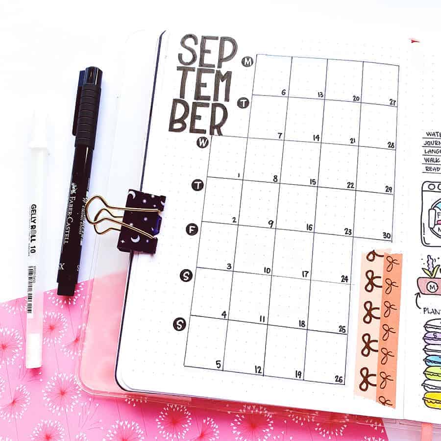 Vertical Calendar Monthly Log | Masha Plans