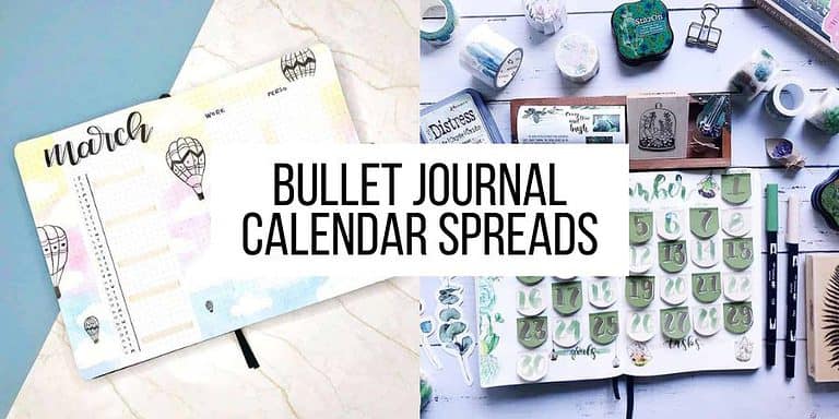 Creative Bullet Journal Calendar Spread Inspirations