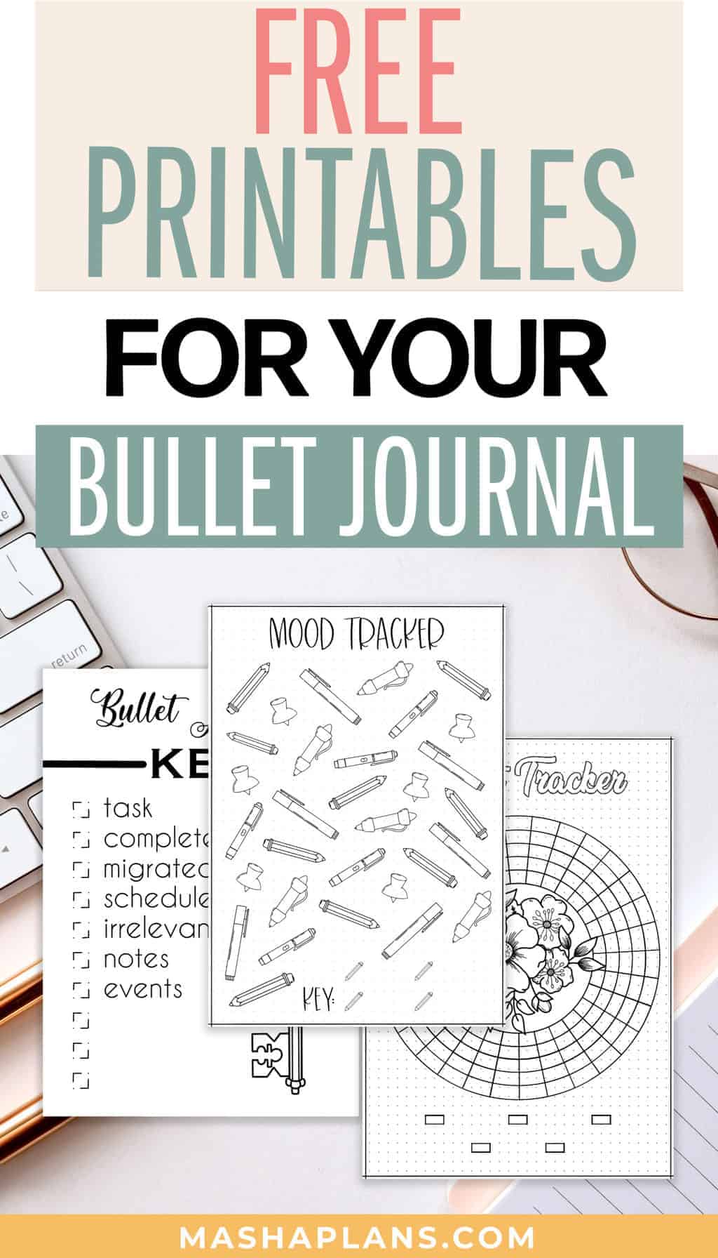Get Free Bullet Journal Printables | Masha Plans