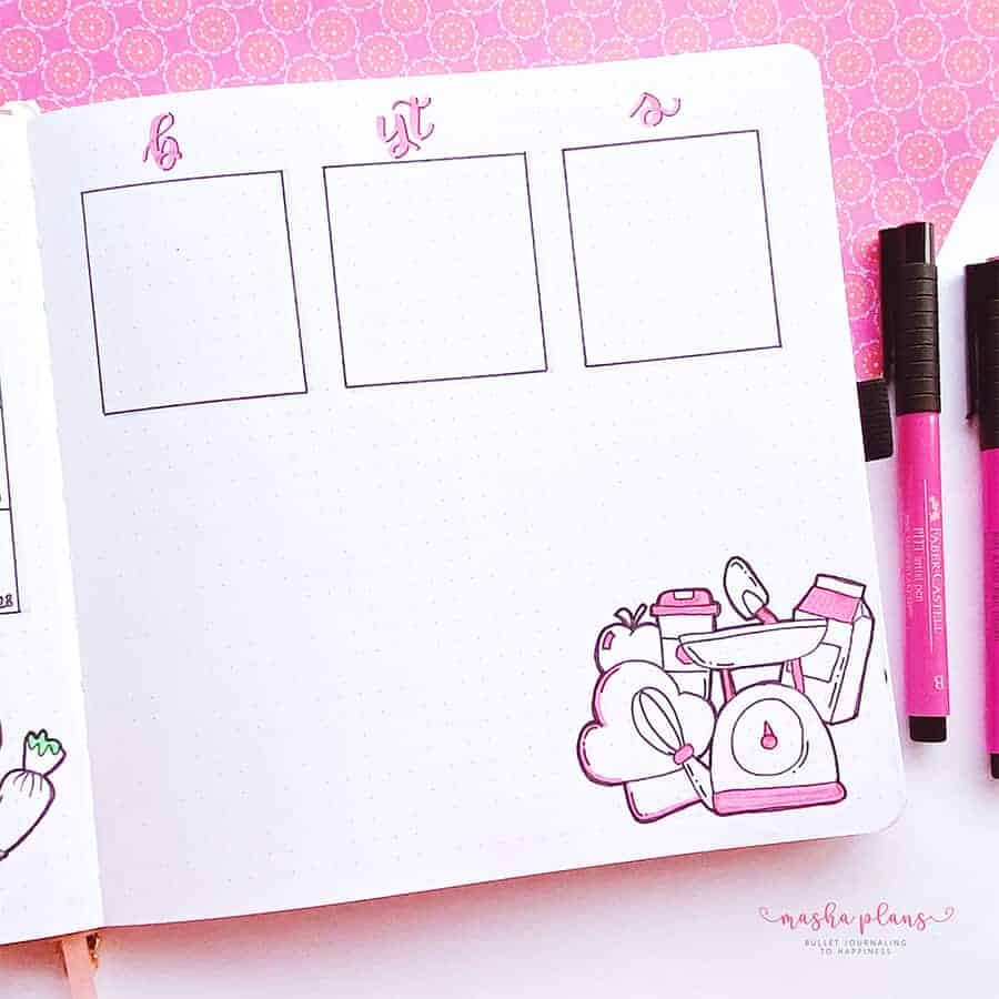 Baking Bullet Journal Theme Inspirations - monthly to do | Masha Plans
