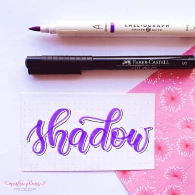11 Simple Ways To Add Shadow To Your Brush Lettering | Masha Plans