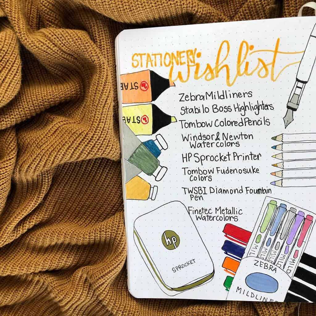 21 Creative Bullet Journal Wish Lists