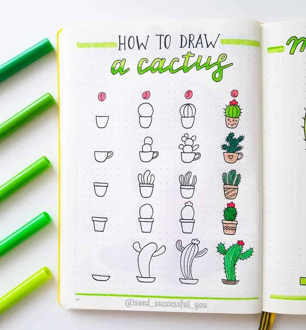 Cactus Doodle Tutorial by seed_successful_you