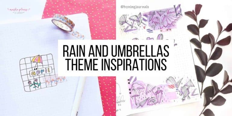 April Bullet Journal Theme Inspirations: Rains and Umbrellas