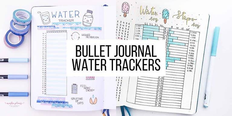 Bullet Journal Water Tracker Inspirations + Free Printable