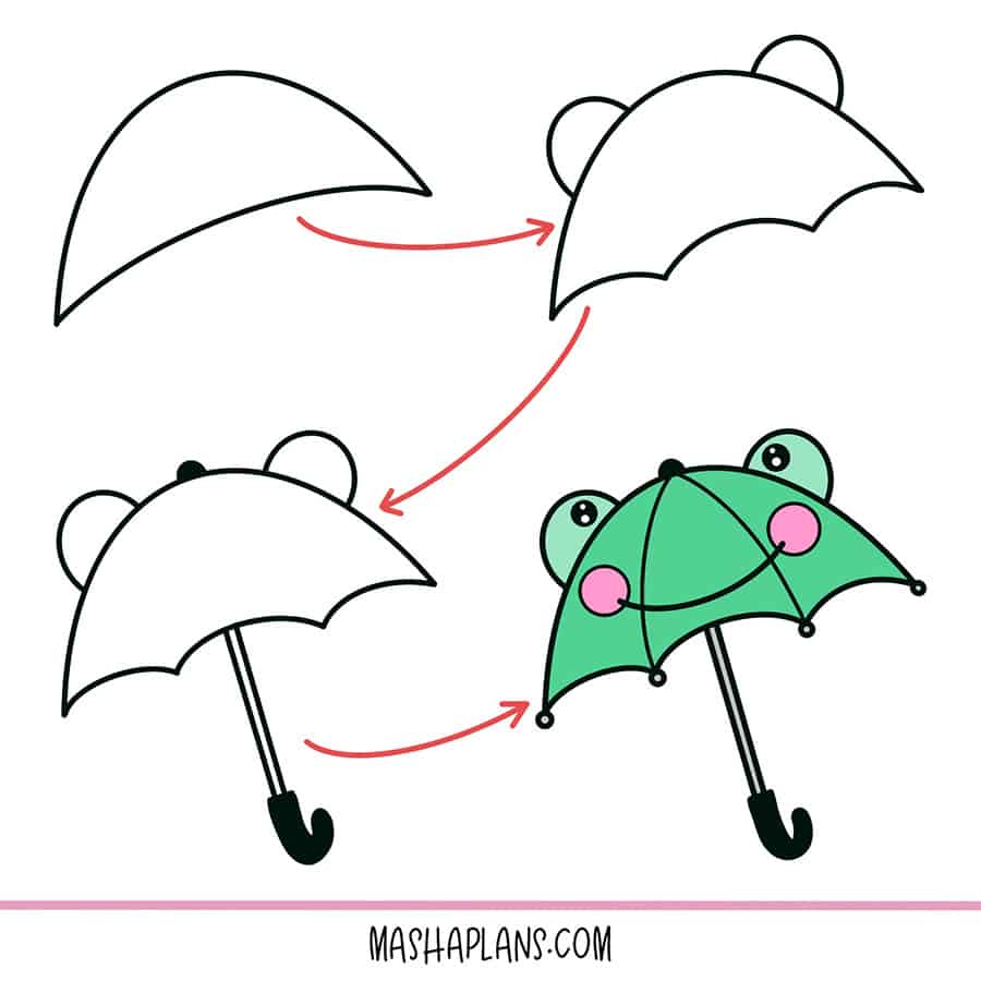 Cute and Easy Bullet Journal Doodles - cute umbrella drawing