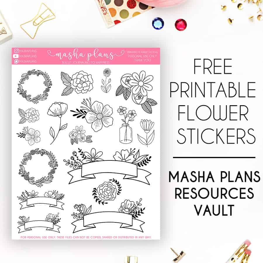 Free Printable Stickers For Your Bullet Journal Or Planner