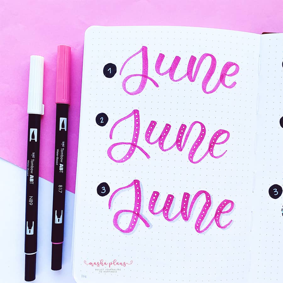 Step by step instruction to create decorated brush lettering